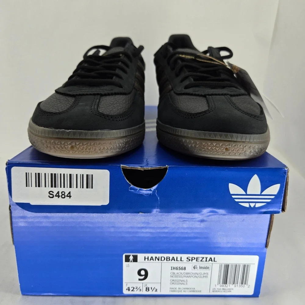 Adidas Handball Spezial Black Dark Brown Gum IH6568 Mens Size 9 Sneakers NEW